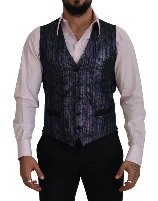 Dolce & Gabbana Multicolor Waistcoat Formal Vest