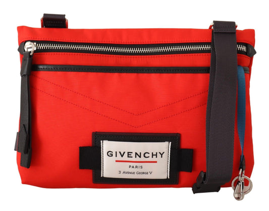 Givenchy Red Downtown Large Flat Crossbody Bag