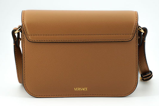 Versace Brown Calf Leather Shoulder Bag