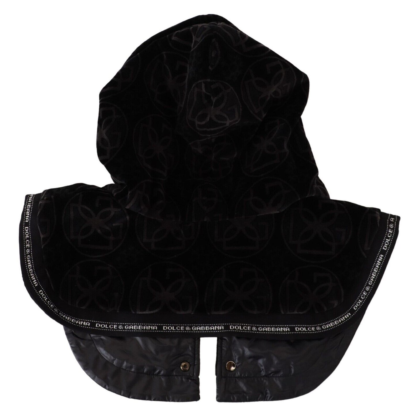 Dolce & Gabbana Black Logo Whole Head Wrap One Size Cotton Hat