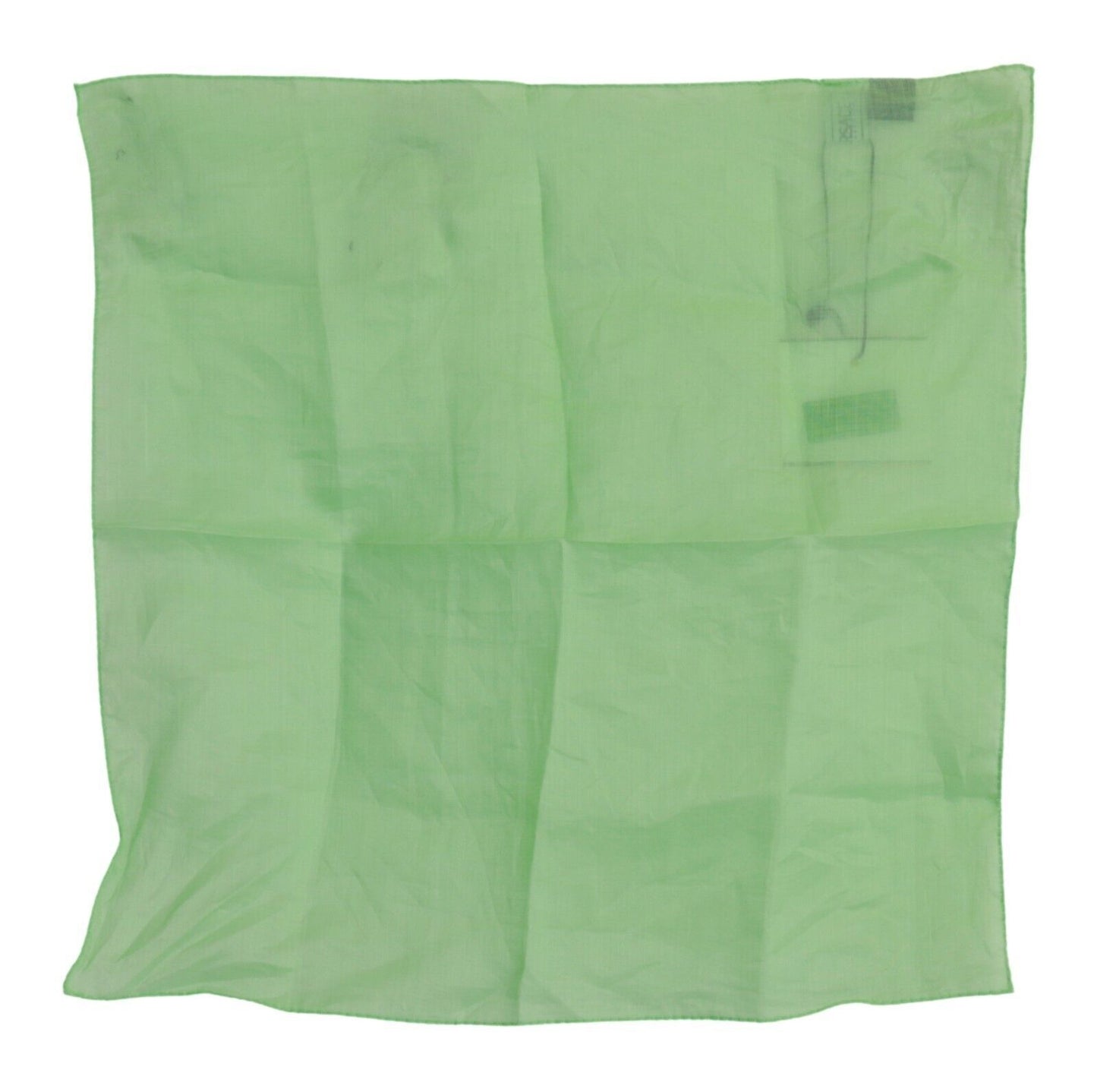 Versace Apple Green Linen Square Foulard Head Wrap Scarf