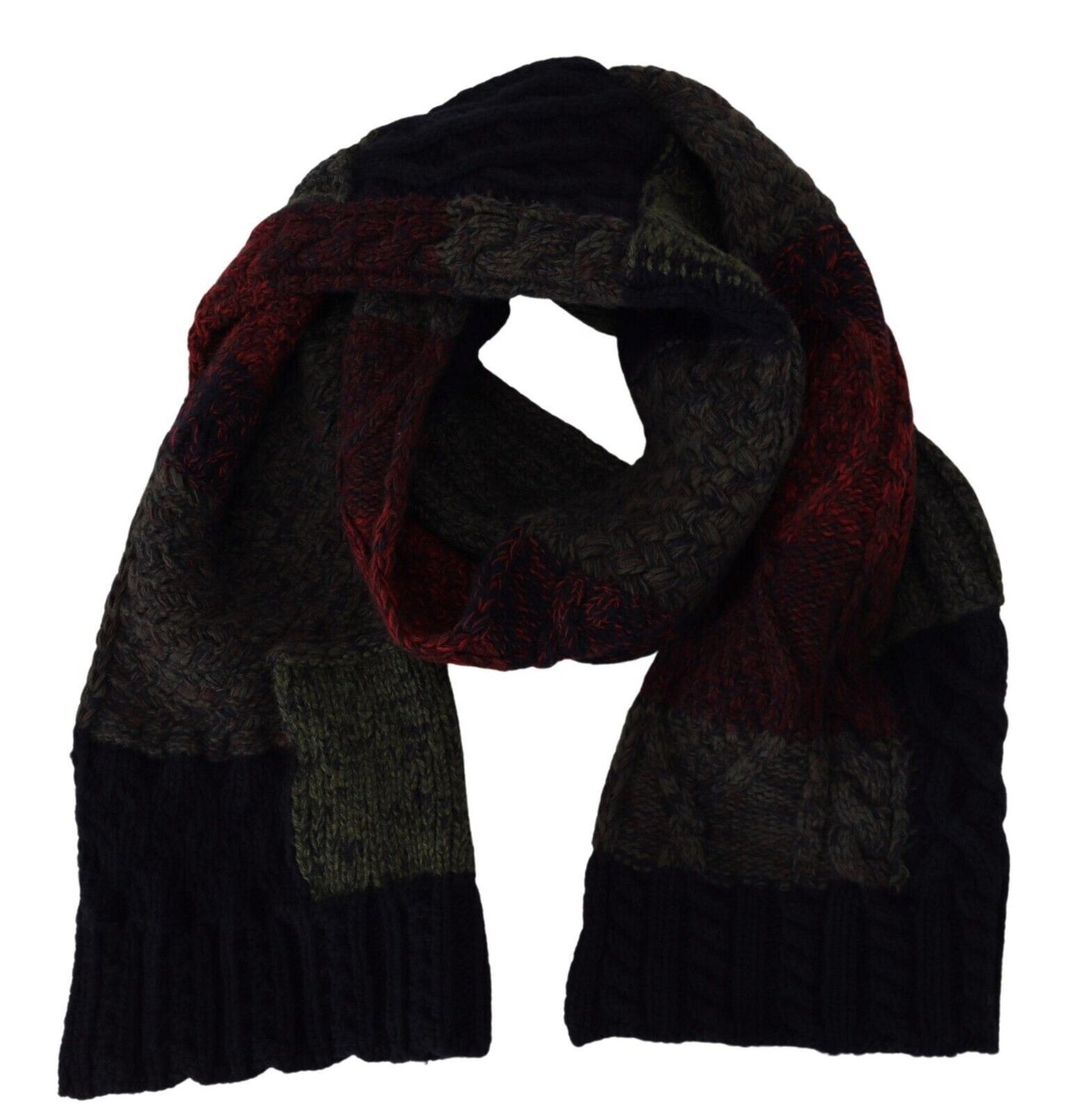 Dolce & Gabbana Multicolor Knitted Men Neck Wrap Shawl Scarf