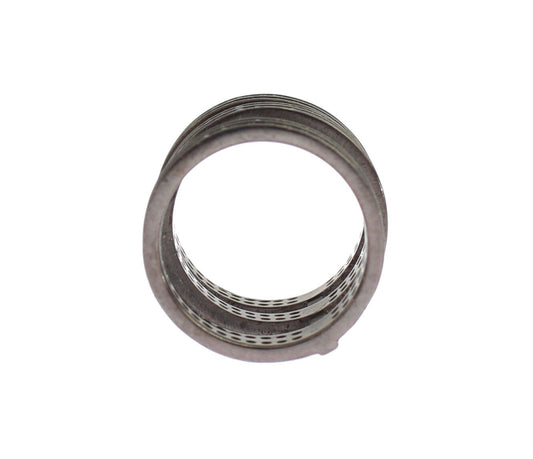 Nialaya Black CZ Rhodium 925 Silver Ring
