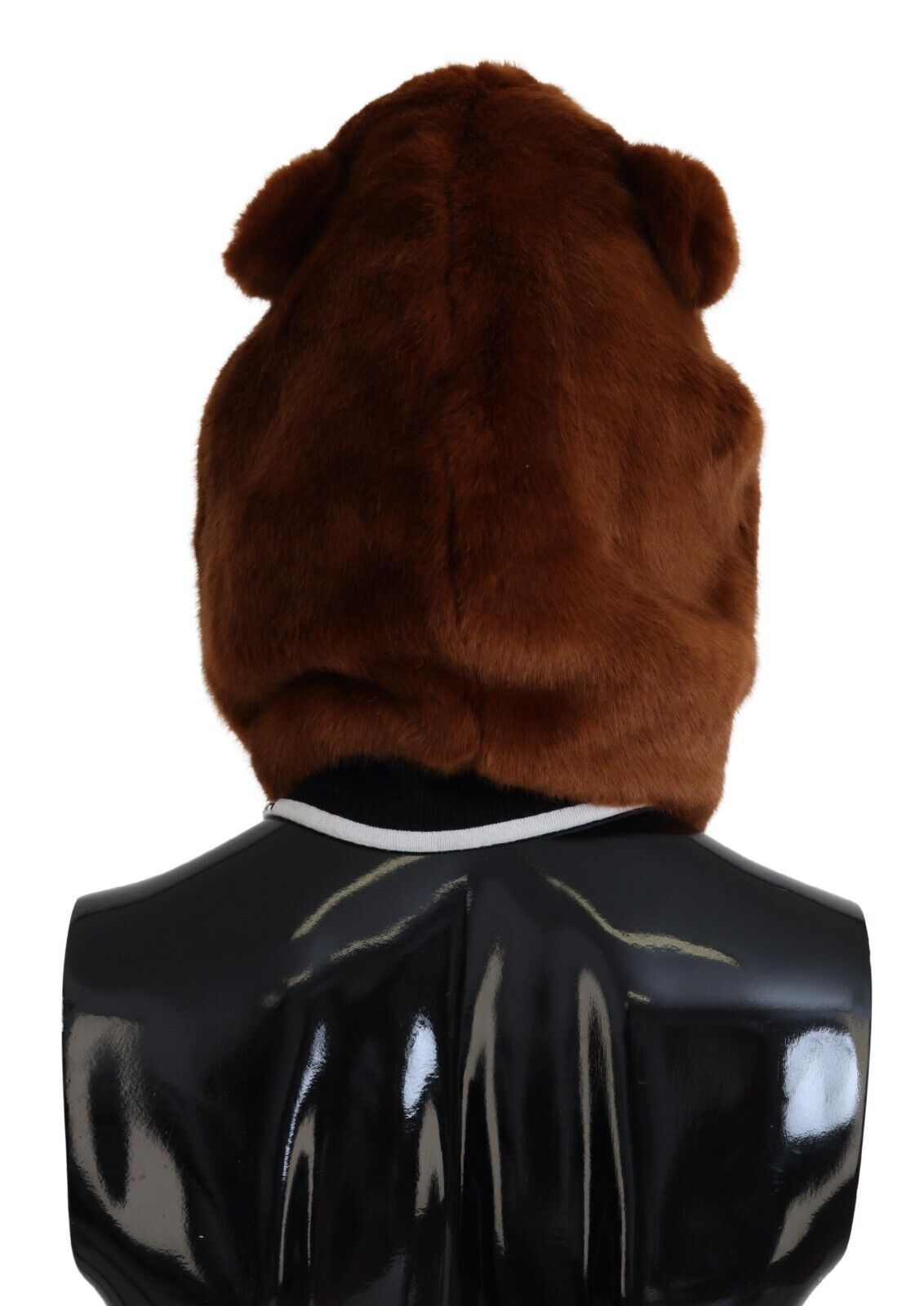 Dolce & Gabbana Brown Bear Fur Whole Head Hat